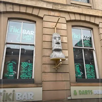 The Tiki Bar & Darts Den custom printed roller blinds